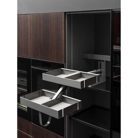 Etagère escamotable Karlo 2 niveaux, largeur caisson 600mm