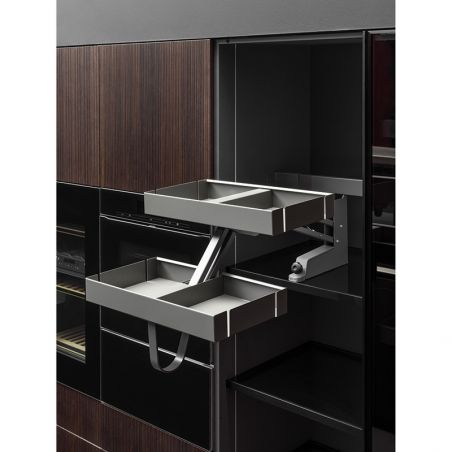 Etagère escamotable Karlo 2 niveaux, largeur caisson 600mm