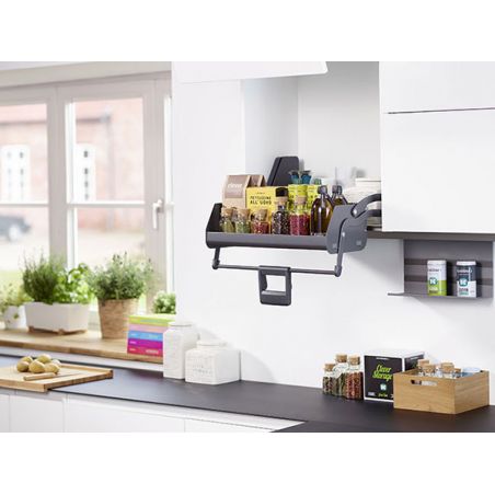 Etagère escamotable Imove 1 niveau pour caisson de 900mm, Anthracite