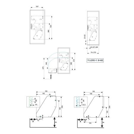 Etagère escamotable Imove 1 niveau pour caisson de 900mm, Anthracite