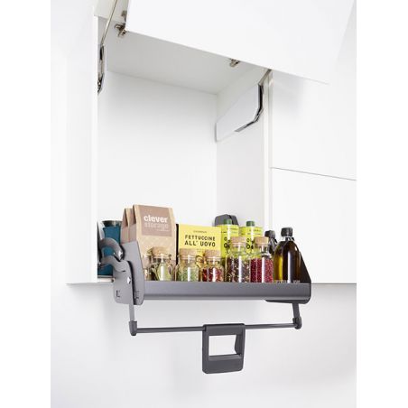 Etagère escamotable Imove 1 niveau pour caisson de 600mm, Gris