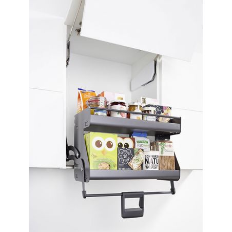 Etagère escamotable Imove 2 niveaux pour caisson de 600mm, Gris