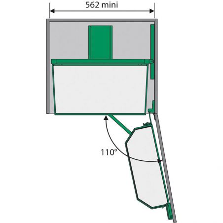 Armoire coulissante et pivotante Tandem 2 Arena Style pour caisson de 600mm, Anthracite