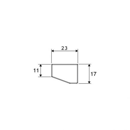 Réglette inclinée à LED 12V Lugano, Longueur 600mm