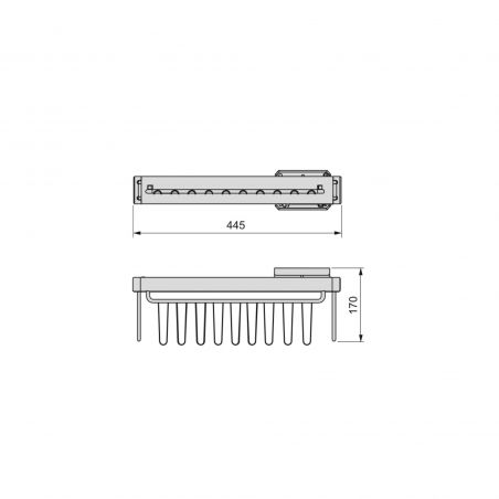 Porta cravates latéral extractible, Moka