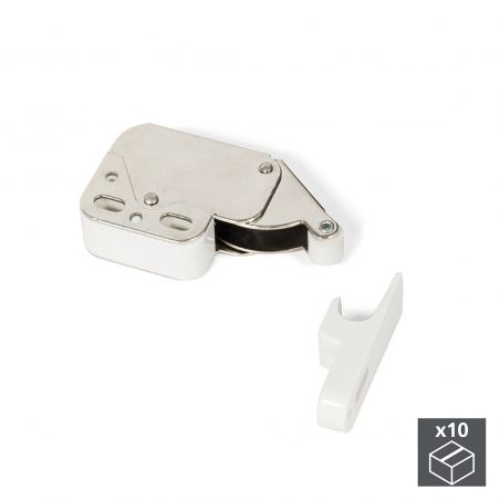 Lot de 10 serrures à bascule Fast Latch, Blanc