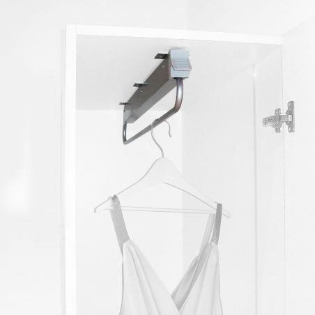 Porte-vêtements extractible Self pour armoire grande profondeur, 800 mm, Aluminium