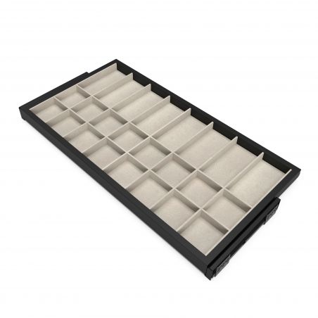 Kit de tiroir d'organisation avec amortisseur pour caisson de 900 mm, Noir