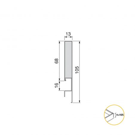 Tiroir Concept 30 kg hauteur 105 mm, profondeur 300 mm, Blanc