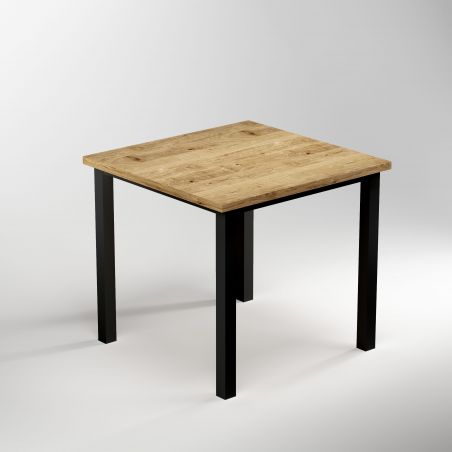 Piètement de table avec pieds carrés et cadre 750 x 750 mm, Noir