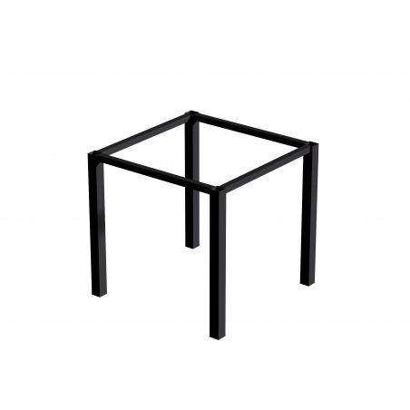 Piètement de table avec pieds carrés et cadre 750 x 750 mm, Noir