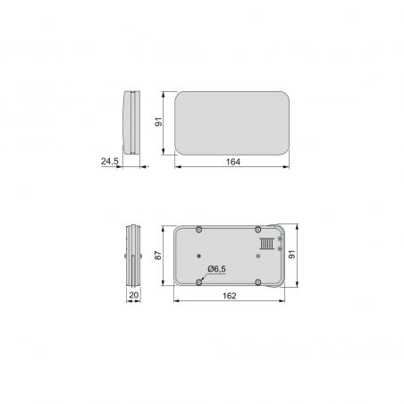 Mécanisme pour portes abattant Miniwinch avec cache, Force 10 Kg, Gris