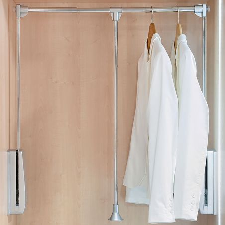 Penderie rabattable Hang pour armoire de largeur 830 à 1150 mm, Chromé