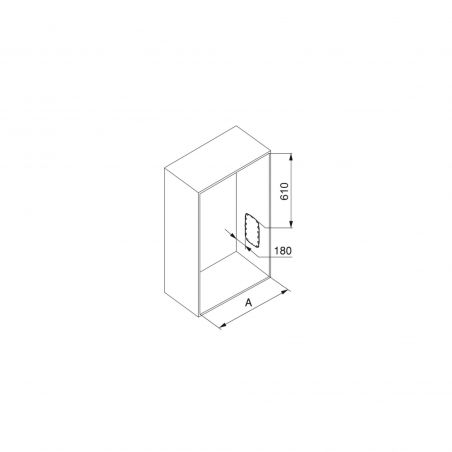 Penderie rabattable Sling pour armoire de largeur 450 à 600 mm, Titane