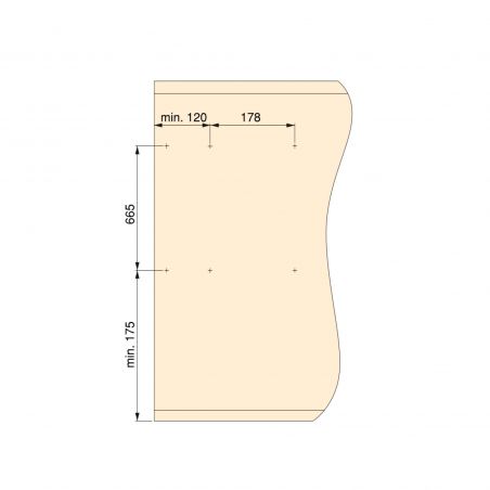 Miroir extractible pour intérieur d'armoire, Gris