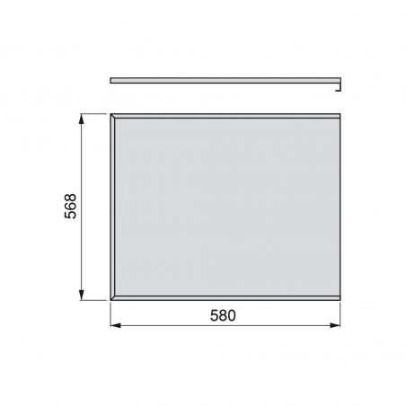 Tapis de protection 16 mm pour caisson de 600 mm, Aluminium