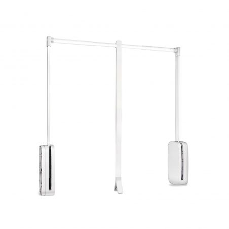 Penderie rabattable Sling pour armoire de largeur 600 à 830 mm, Blanc