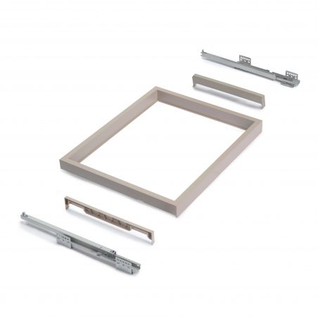 Kit plateau sur coulisses avec 2 paniers de rangement pour caisson de 800mm, Gris