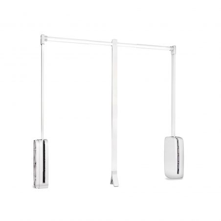 Penderie rabattable Sling pour armoire de largeur 830 à 1150 mm, Blanc