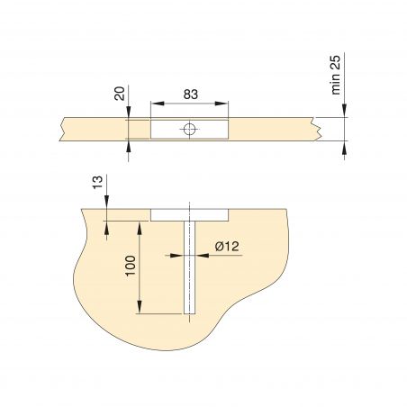 Jeu de 2 supports muraux invisibles pour étagères en bois à encastrer, Zingué