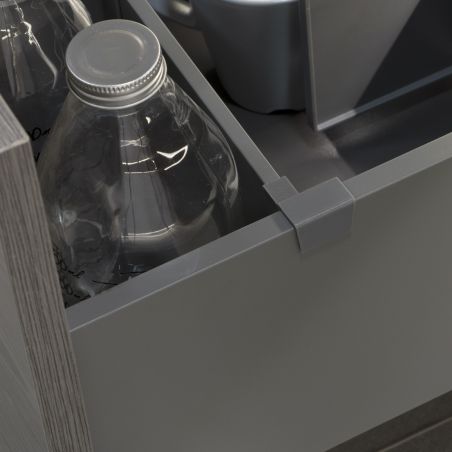 Lot de séparateurs pour intérieur de tiroirs Vertex et Concept pour caisson de 600 mm, Gris anthracite