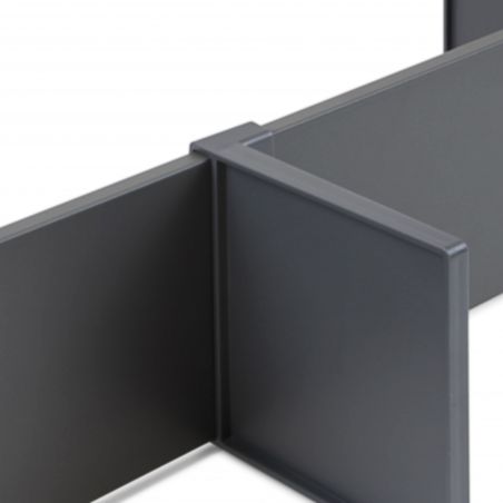 Lot de séparateurs pour intérieur de tiroirs Vertex et Concept pour caisson de 600 mm, Gris anthracite