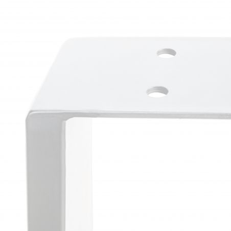 Lot de 2 pieds rectangulaires Square pour table, largeur 600 mm, Blanc