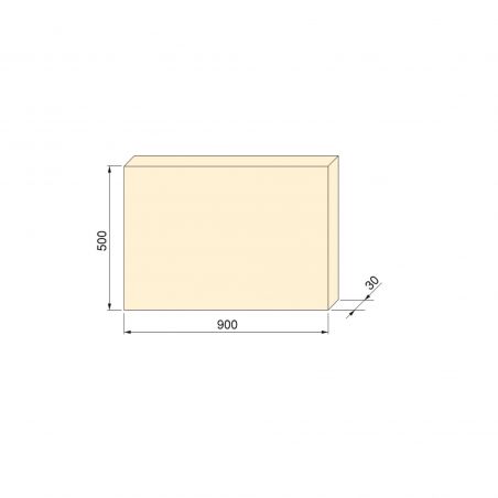 Plateau de table, 900x500mm, Blanc