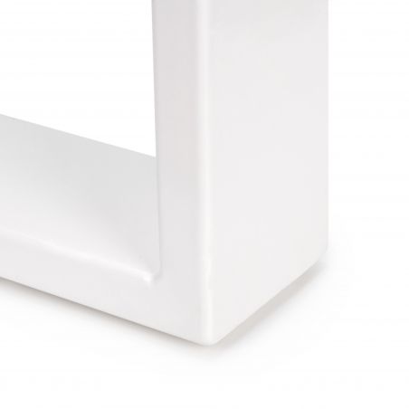 Lot de 2 pieds rectangulaires Square pour table, largeur 800 mm, Blanc