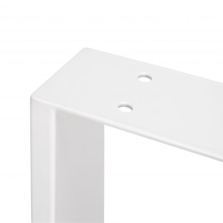 Lot de 2 pieds rectangulaires Square pour table, largeur 800 mm, Blanc