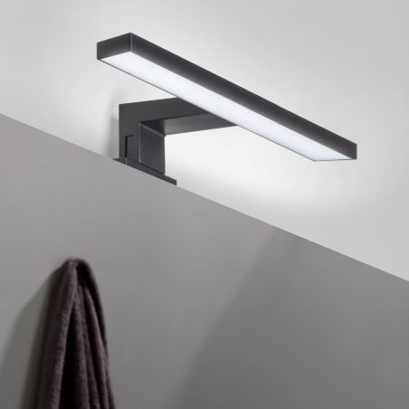 Spot LED pour miroir de salle de bain Virgo (AC 230V 50Hz), 6 W, Noir