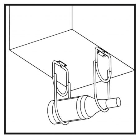 Porte-bouteille pour 2 bouteilles, Chromé