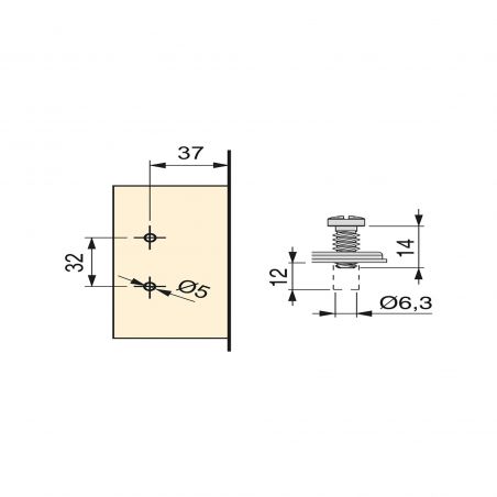 Lot de 20 charnières coudées X91 à fermeture souple et compléments Euro, Hauteur 0, Acier, Nickelé