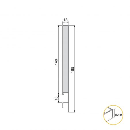 Tiroir Concept 30 kg hauteur 185 mm, profondeur 450 mm, Blanc