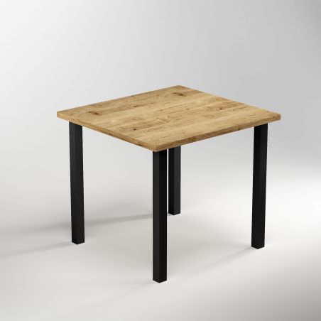 Lot de 4 pieds carrés pour table, 50 x 50 mm, Noir