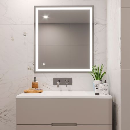 Miroir Heracles avec éclairage LED frontal et décoratif (AC 230V 50Hz), 34 W