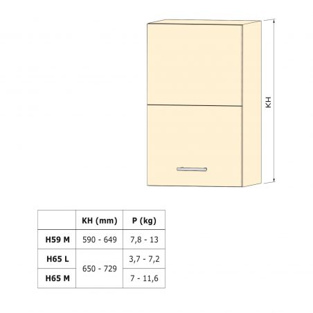 Jeu de 2 compas pour portes relevables doubles Agile Flap, Poids 7 - 11,6kg, Gris anthracite