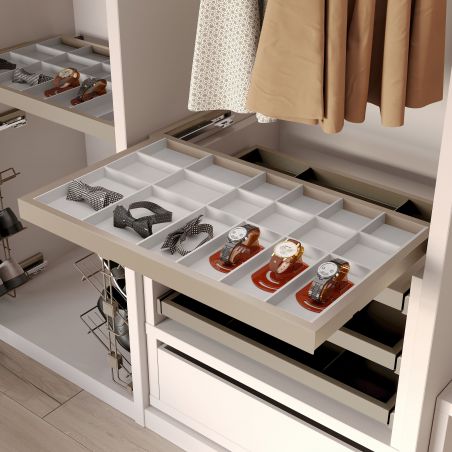 Kit de tiroir d'organisation avec amortisseur pour caisson de 800 mm, Gris