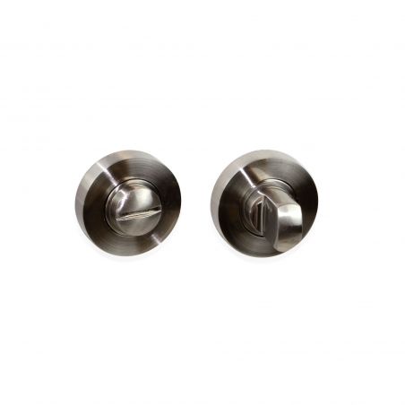 Lot de 5 condamnations rosace ronde pour portes intérieures, diamètre 35mm, Nickel satiné