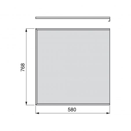 Tapis de protection 16 mm pour caisson de 800 mm, Aluminium