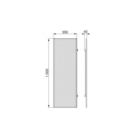 Miroir extractible pour intérieur d'armoire, Aluminium