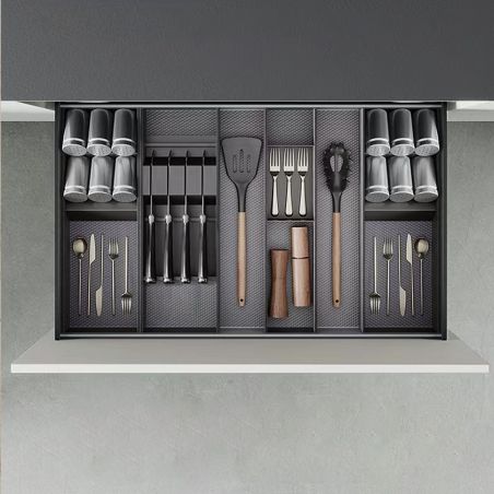 Porte-couteaux Orderbox, 150x470 mm, Gris anthracite