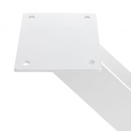 Lot de 2 pieds Cross pour table, hauteur 695 mm, Blanc