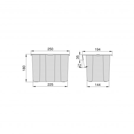 Poubelle à compost 5L, Gris antracite