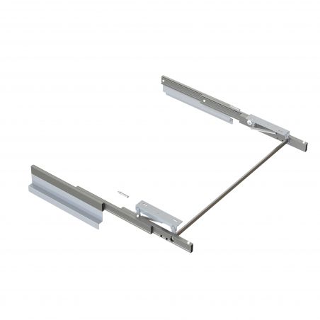 Coulisses pour table à rallonge et relevable Oplà Folding+39 M120, Inox brossé