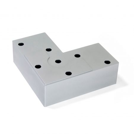 Lot de 20 pieds pour meubles Alumix 8, hauteur 24 mm, Aluminium