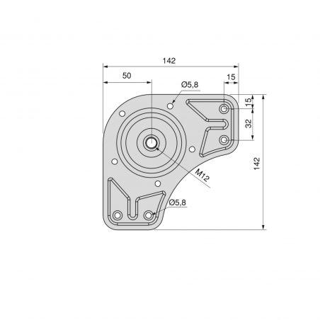 Lot de 4 pieds pour table, hauteur 830 - 850 mm, Ø 60 mm, Aluminium