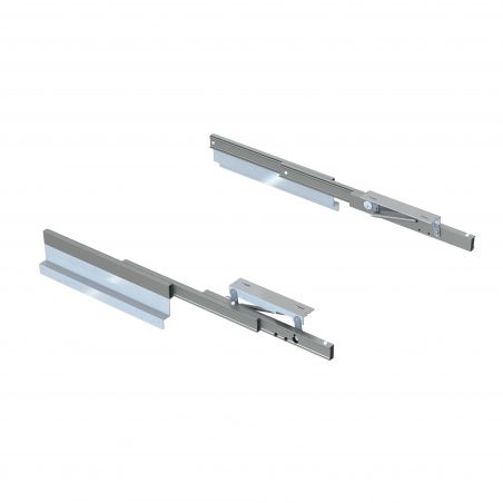 Coulisses pour table à rallonge et relevable Oplà Folding+39, Inox brossé