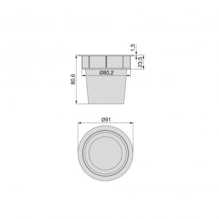 Lot de 5 portes-objets, Pot blanc