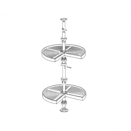 Touniquet 3/4 Shelvo pour caisson de 800 mm, Blanc